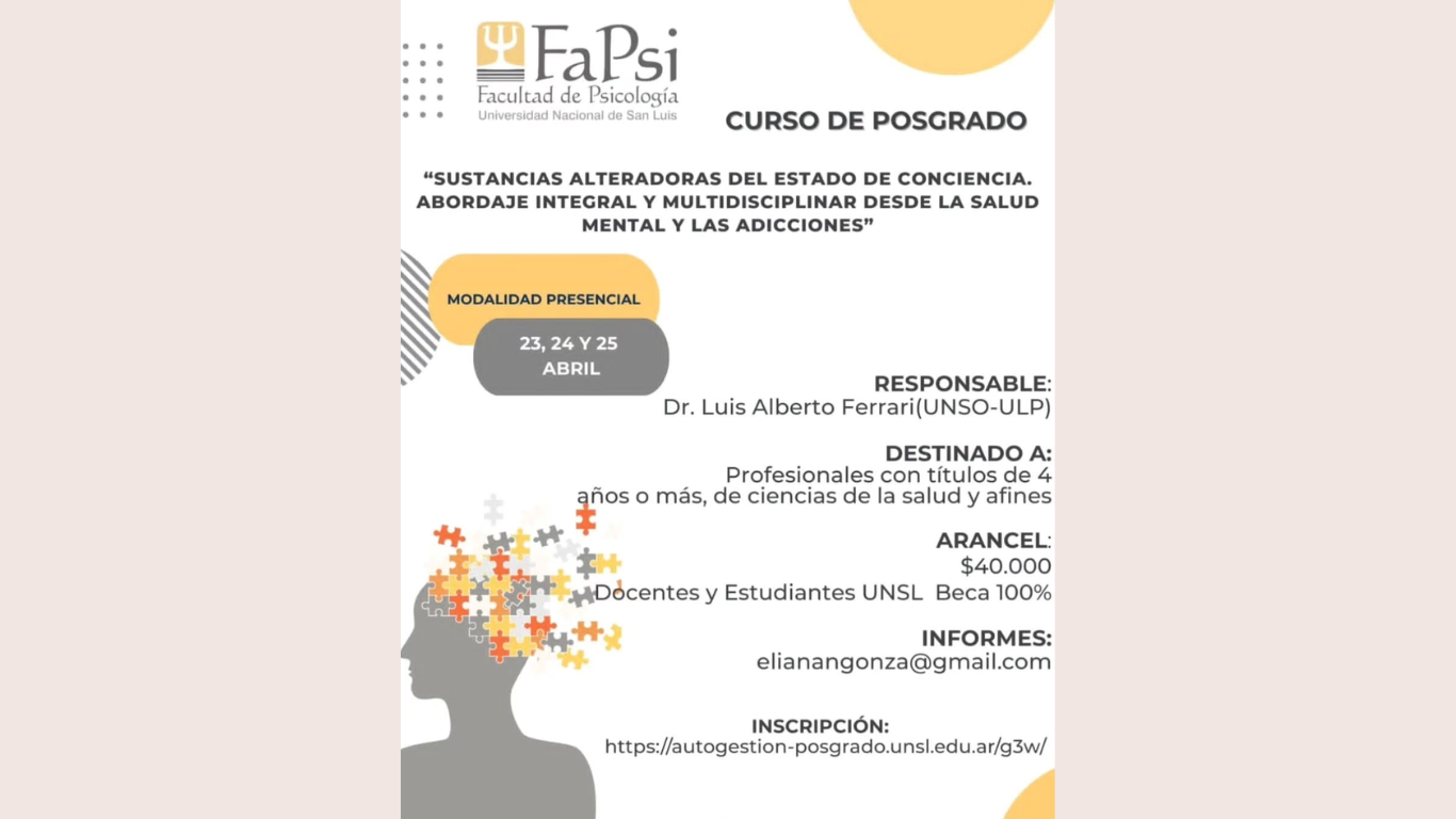 Compartimos curso de Posgrado