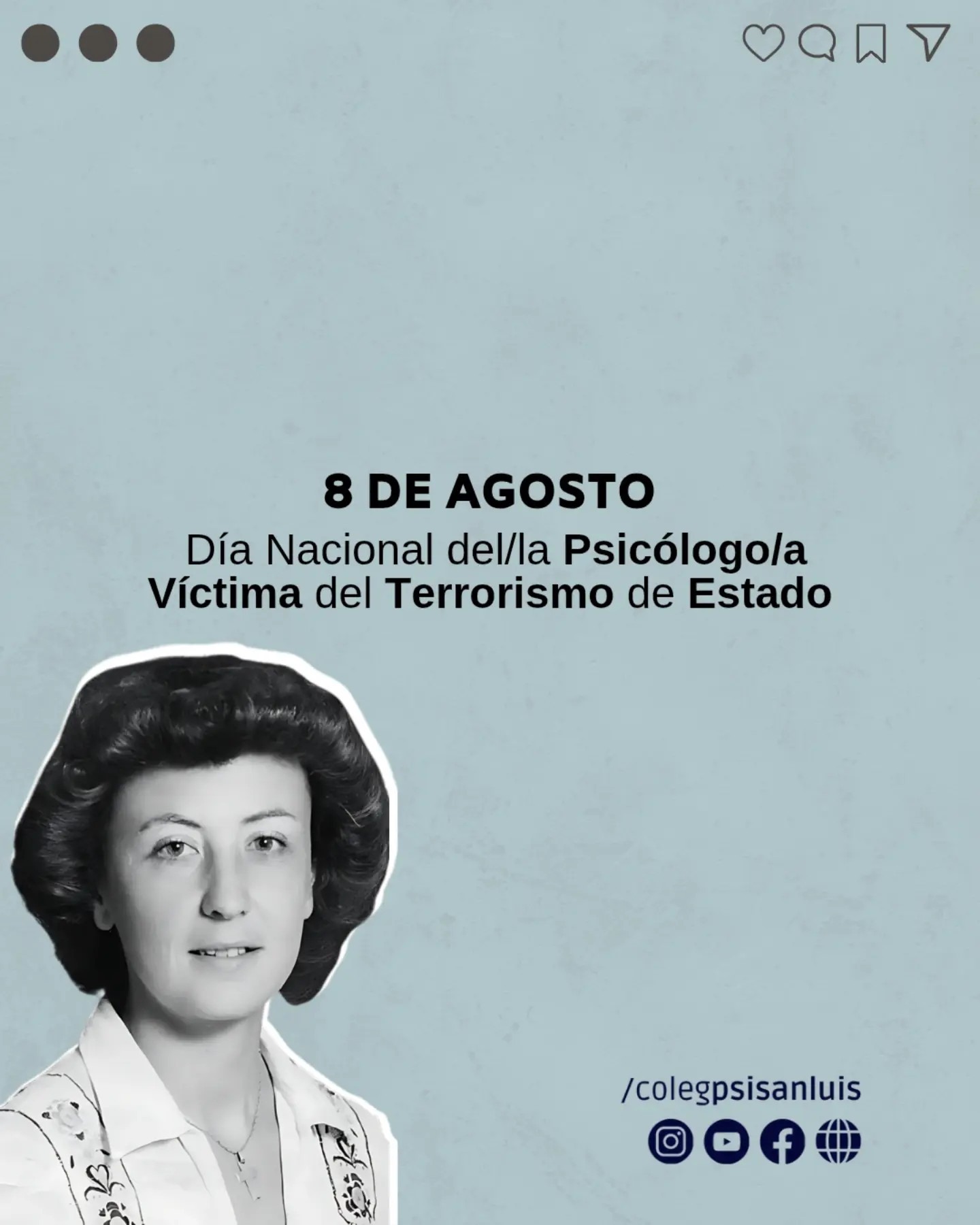 Día del Psicólogo y la Psicóloga víctima del terrorismo de Estado