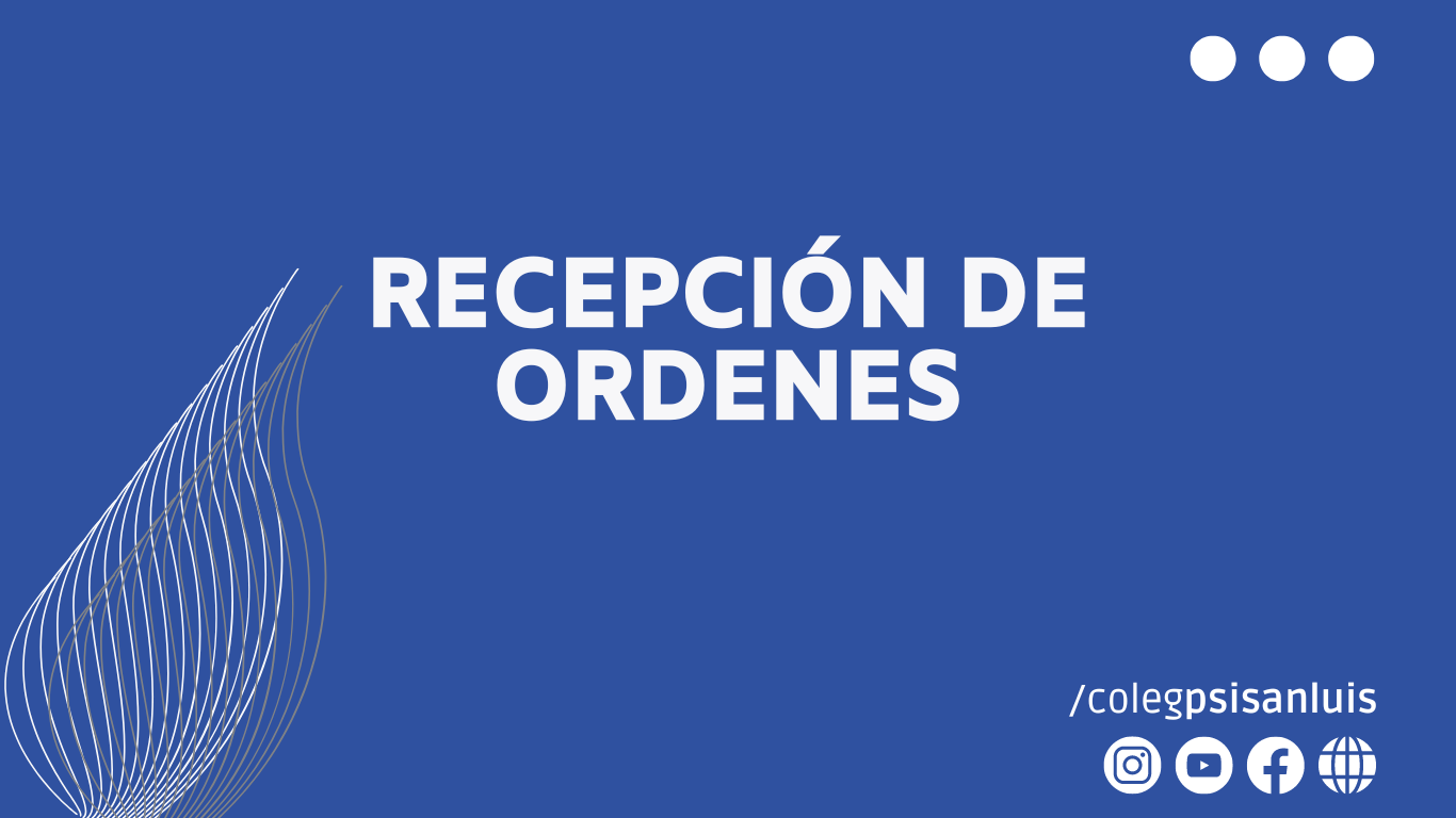 Recordamos días y lugares de recepción de órdenes